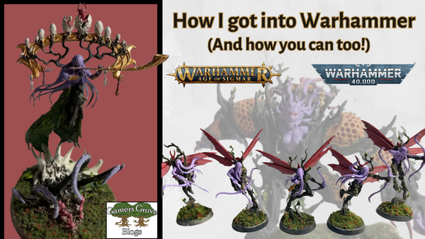 How I got into Warhammer (and how you can too) Title Image with Sylvaneth models.