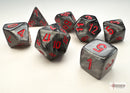 Velvet Black/red Mini-Polyhedral 7-Die Set