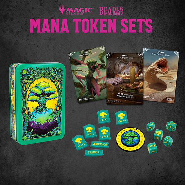 MTG Metal Token Set - Green Mana