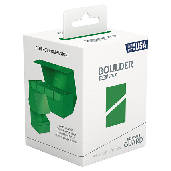 Ultimate Guard Boulder 100+ Deck Box - Solid Green