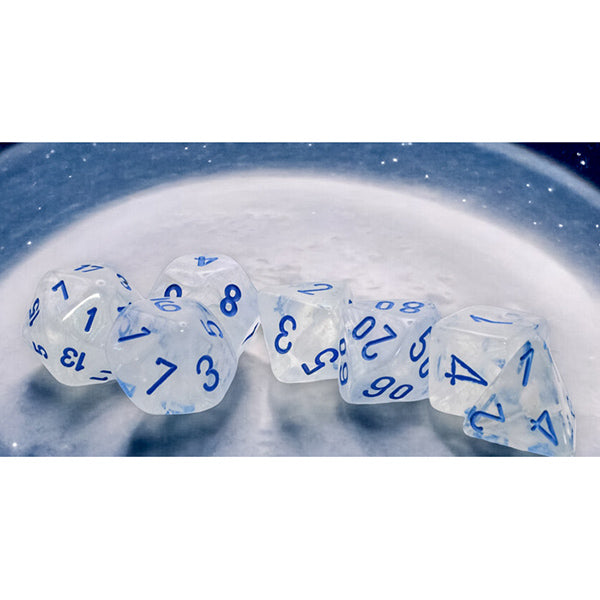 7-Die Set Mega-Hedrals Borealis Luminary: Icicle/Light Blue