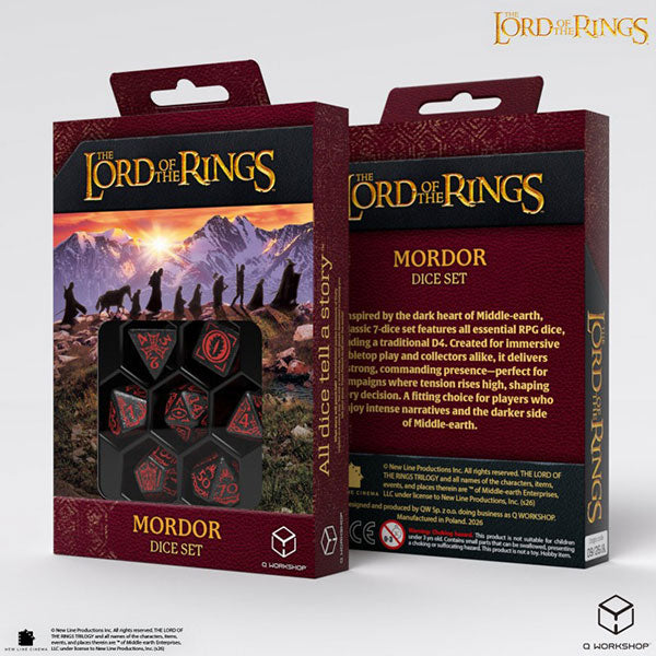 7-Die Set: The Lord of the Rings- Mordor Dice Set
