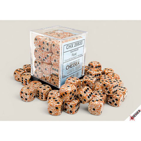 12mm 36d6 Speckled Dice: Rust