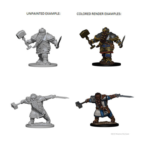 D&D Nolzur's Marvelous Miniatures: Unpainted Minis - Dwarf Male Fighter