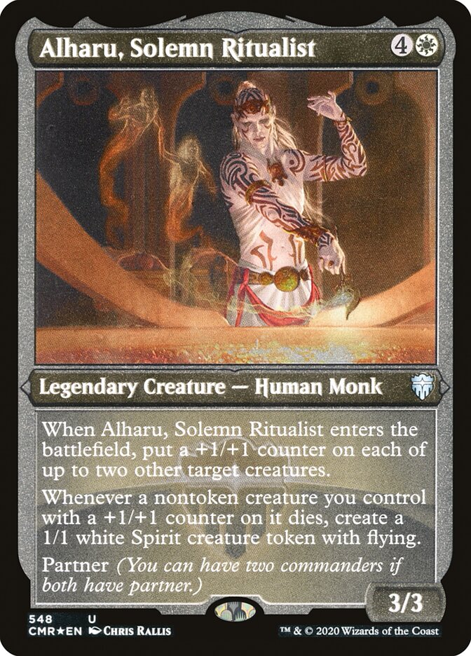 Alharu, Solemn Ritualist (Etched) [Commander Legends]