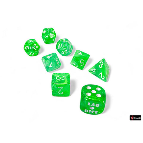 7-Die Set Nebula: Gelatinous/White (+bonus die)