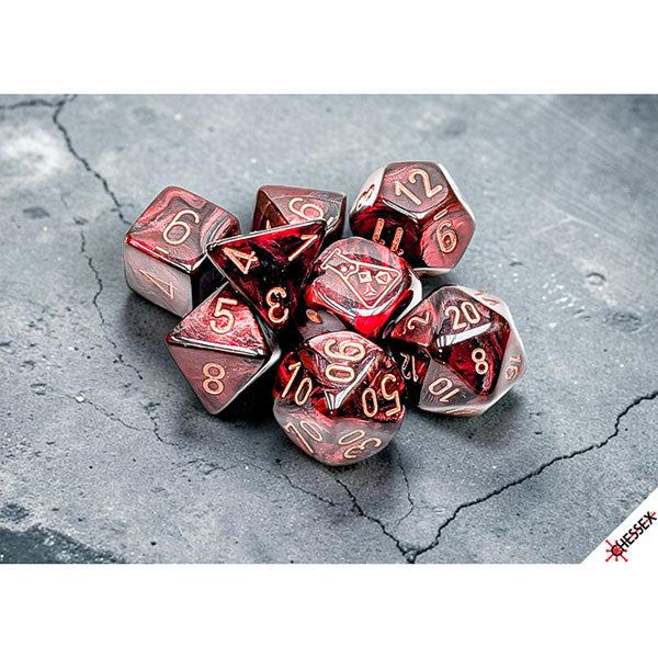 7-Die Set Lustrous: Gothic (+bonus die) (Lab Dice 10)
