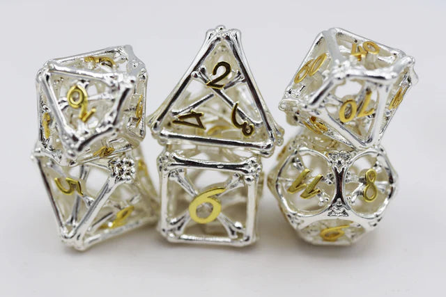 Holy Bones - Hollow Metal RPG Dice Set