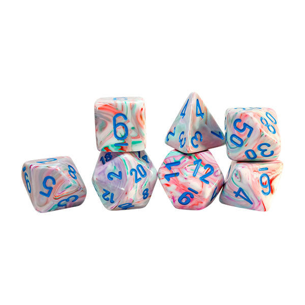 7-Die Set Mega-Hedrals Festive: Pop Art/Blue