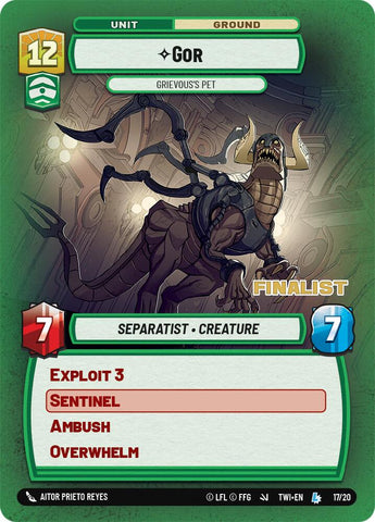 Gor - Grievous's Pet (17/20) (Finalist) (17/20) [Store Showdown Promos]