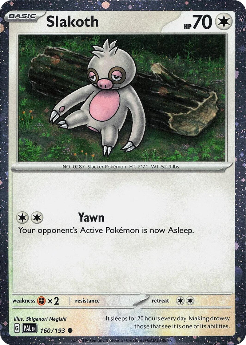 Slakoth (160/193) (Cosmos Holo) [Scarlet & Violet: Paldea Evolved]