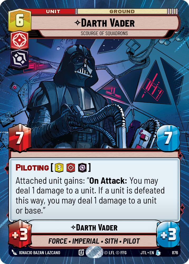 Darth Vader - Scourge of Squadrons (876) (Hyperspace Foil) (876) [Jump to Lightspeed]