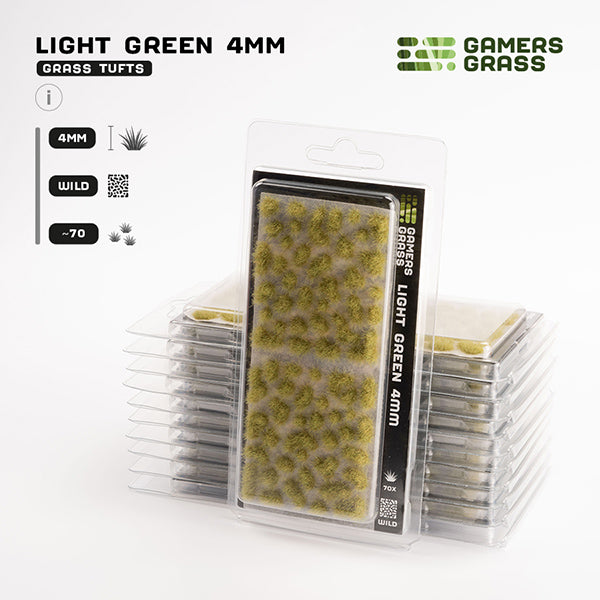 Gamers Grass Tufts: Tufts- Light Green 4mm- Wild