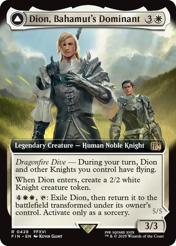 Dion, Bahamut's Dominant // Bahamut, Warden of Light (Extended Art) [FINAL FANTASY]