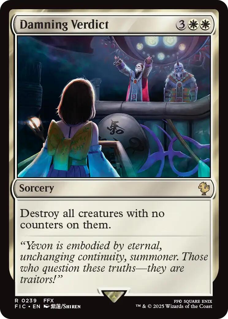 Damning Verdict (Surge Foil) [FINAL FANTASY Commander]