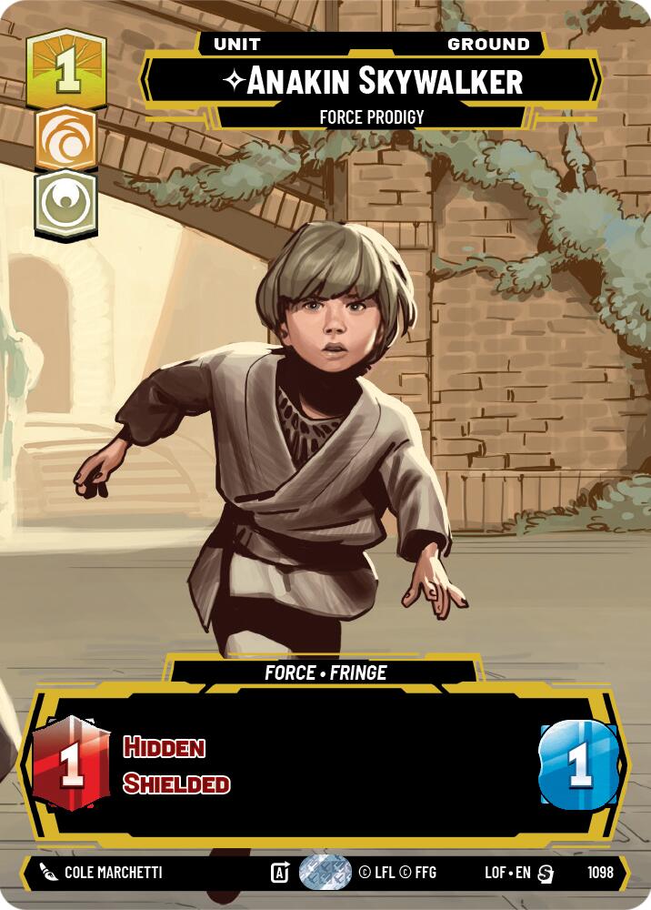 Anakin Skywalker - Force Prodigy (1098) (Prestige Foil) (1098) [Legends of the Force]