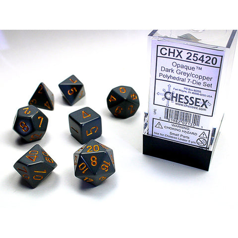7-Die Set Opaque: Dark Grey/Copper
