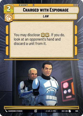 Charged with Espionage (986) (Hyperspace Foil) (986) [Secrets of Power]