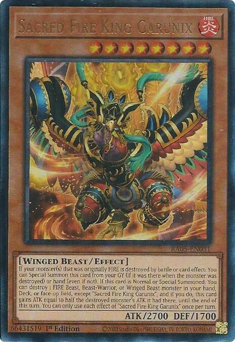 Sacred Fire King Garunix (Ultimate Rare) [RA05-EN031] Ultimate Rare