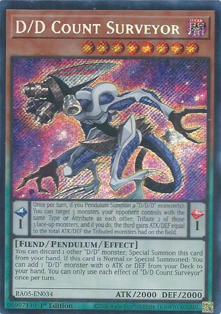 D/D Count Surveyor (Secret Rare) [RA05-EN034] Secret Rare