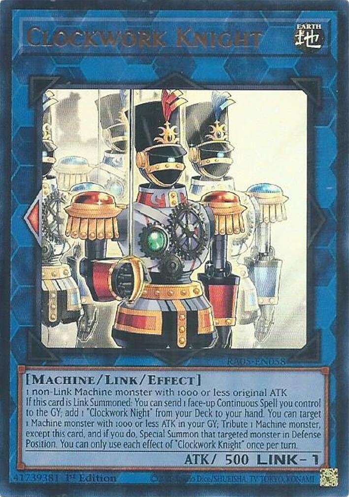 Clockwork Knight (Ultra Rare) [RA05-EN058] Ultra Rare