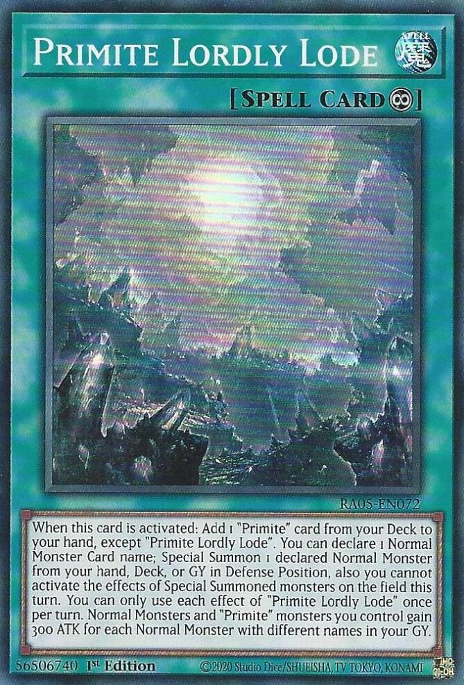Primite Lordly Lode [RA05-EN072] Super Rare
