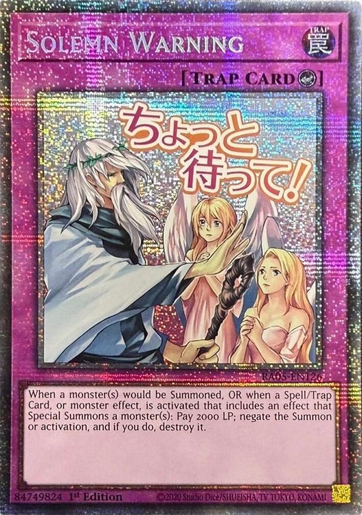 Solemn Warning (Starlight Rare) [RA05-EN126] Starlight Rare