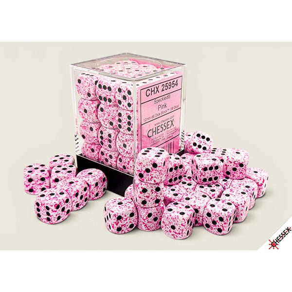12mm 36d6 Speckled Dice: Pink