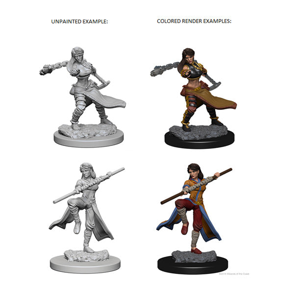 D&D Nolzur's Marvelous Miniatures: Unpainted Minis- Female Human Monk