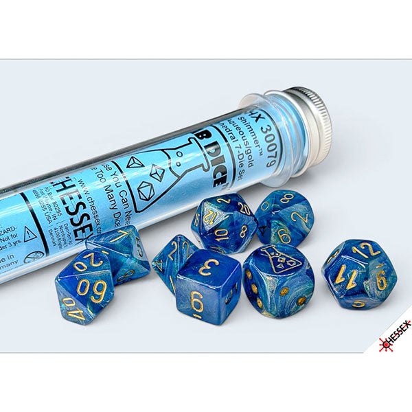 7-Die Set Shimmer: Aqueous (+bonus die) (Lab Dice 10)