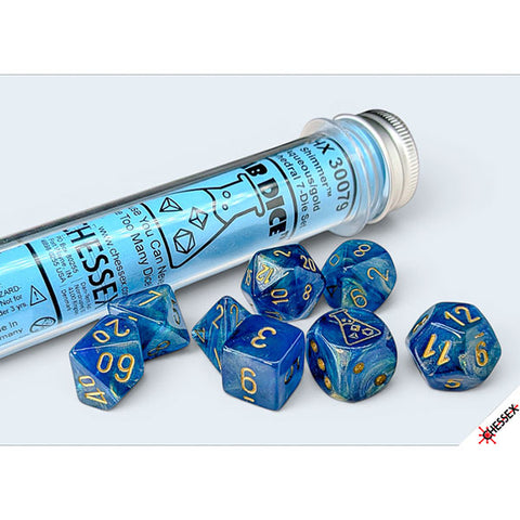 7-Die Set Shimmer: Aqueous (+bonus die) (Lab Dice 10)