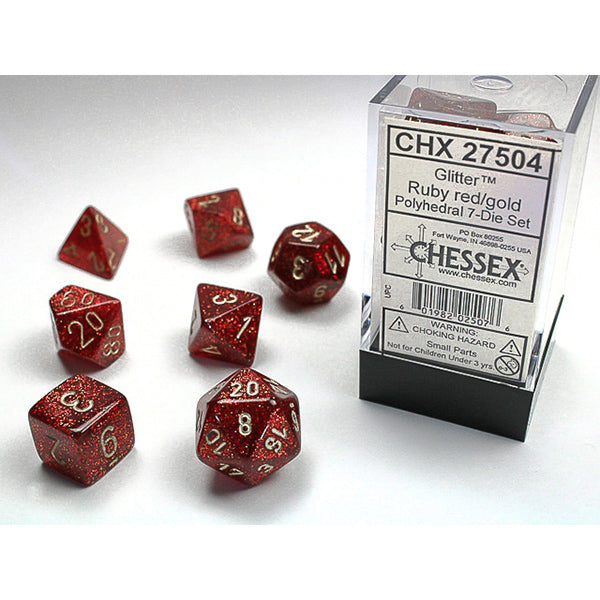 7-Die Set Glitter: Ruby/Gold