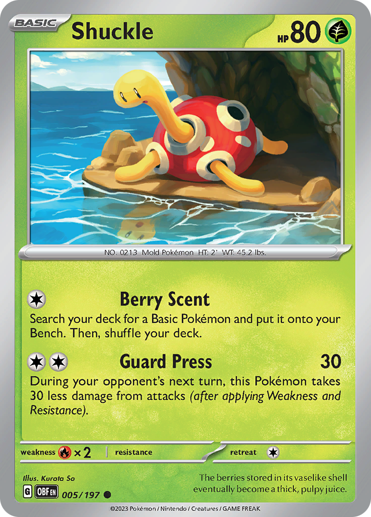 Shuckle (005/197) [Scarlet & Violet: Obsidian Flames]