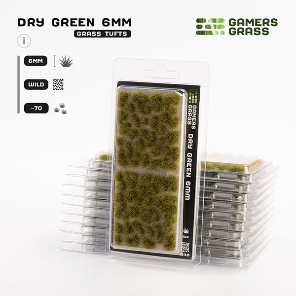 Gamers Grass Tufts: Tufts- Dry Green 6mm- Wild