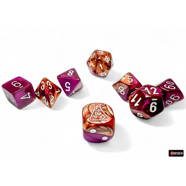 7-Die Set Gemini: Copper-Purple/White (+bonus die)