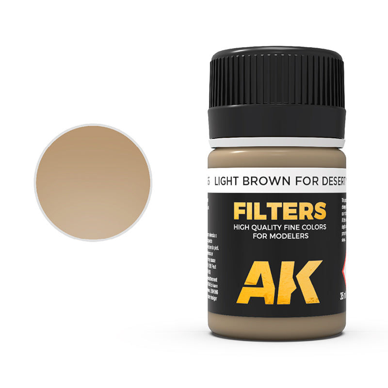 AK Interactive Light Brown Filter For Desert Yellow