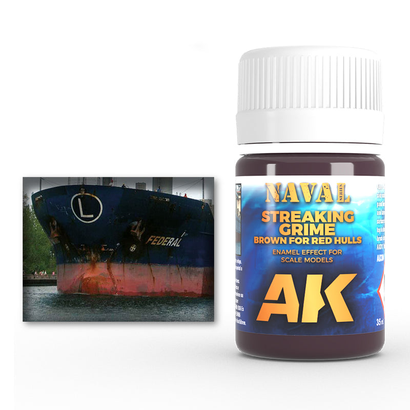 AK Interactive Brown Streaking Grime For Red Hulls