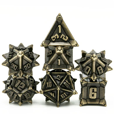 Warrior's Flail: Bronze - Metal RPG Dice Set