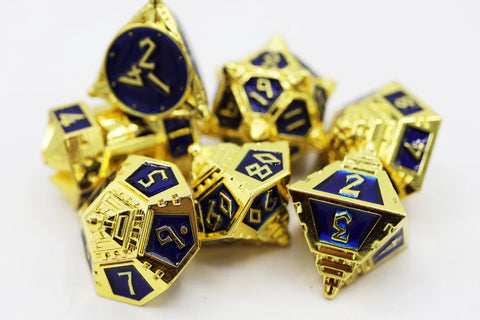 Dice 51: Cobalt Cosmos - Metal RPG Dice Set