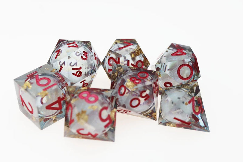 Sharp Edge Liquid Core RPG Dice Set - Crystal Asteroid