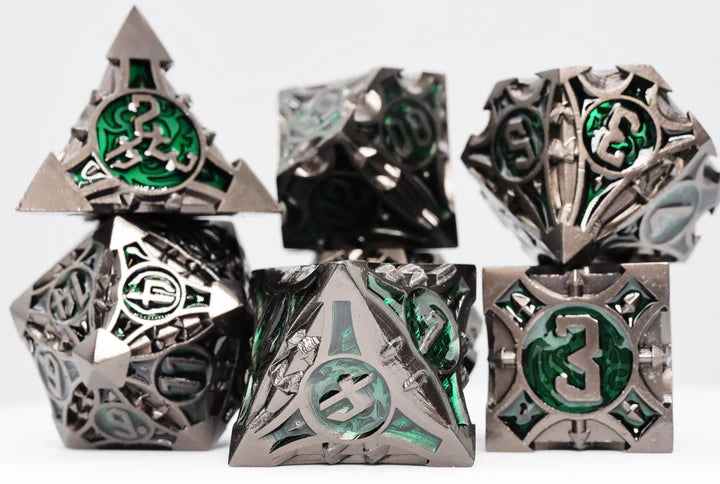 Quiver of Arrows: Swamp Arrow - Metal RPG Dice Set