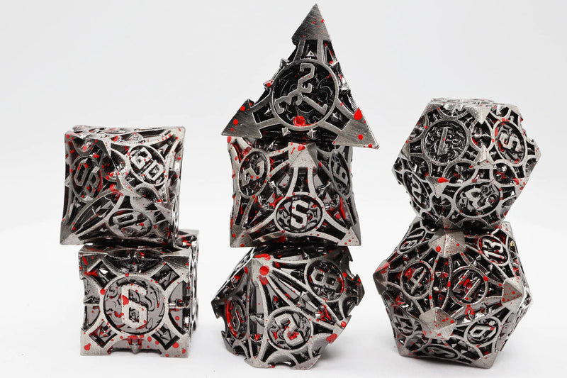 16mm Metal Polyhedral Dice Set - Vampiric Arrow