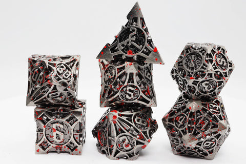 16mm Metal Polyhedral Dice Set - Vampiric Arrow