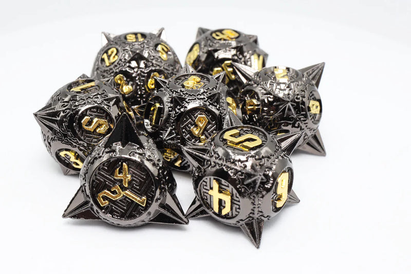 16mm Metal Polyhedral Dice Set - Meteor Storm: Black Hole