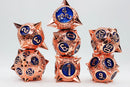 Meteor Storm: Copper-Lit Space - Metal RPG Dice Set