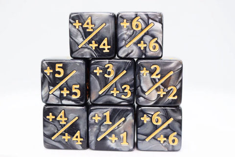 +1/+1 Pearl Black Counters - set of 8