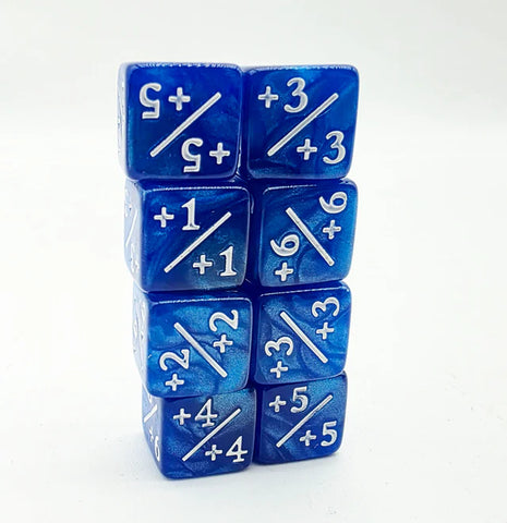 +1/+1 Pearl Blue Counters - Set of 8