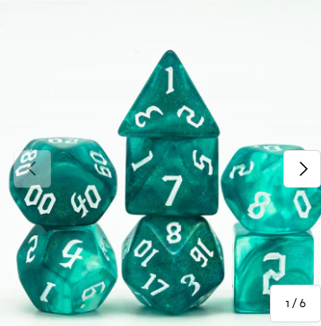 Ocean Elemental RPG Dice Set