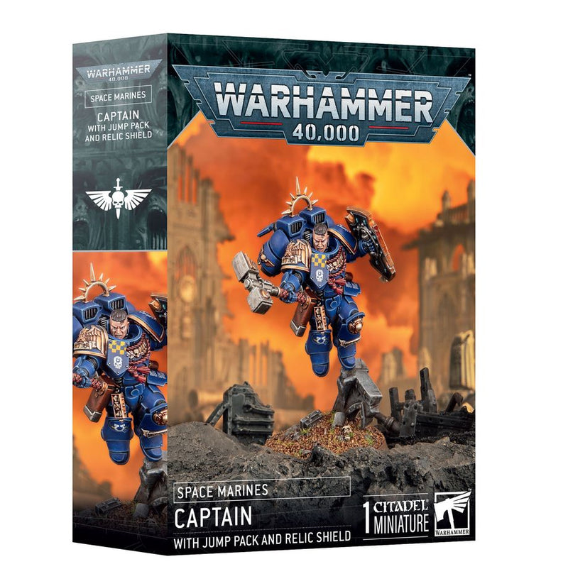 Warhammer 40K: Space Marines - Captain With Jump Pack and Relic Shield