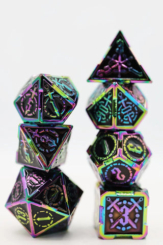 Crossed Swords: Sword of Europa - Metal RPG Dice Set